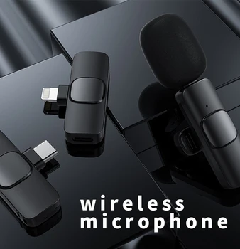 Brezžični Lavalier mikrofon mobilnega telefona na prostem intervju HD kakovost zvoka za iPhone Android Tip C za snemanje Youtuber