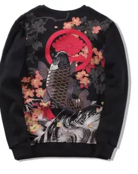 ZNG Češnjev cvet moška oblačila priljubljena logotip šport prosti čas plašč vezenje krap jeseni in pozimi tanko