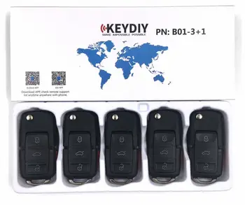 5pcs KEYDIY KD900 B Series Daljinsko upravljanje KD B01 -3+1 Ključ za KD900+ Tipka Programer URG200 Stroj