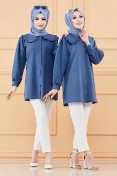 Ženske Tunika Muslimanske Ženske Hidžab Oblačila Muslimanske Ženske hidžab 2021 Pozimi Pletenine Pulover Muslimanske ženske hidžab