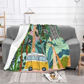 Dschungel Tabor Drucke Decken Öl Malerei Tropische Pflanzen Wolle Super Toplo Werfen Decken für Bettdecke Alle Saison