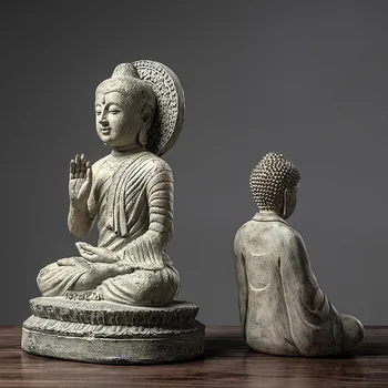 Novi Kitajski Buda Dekoracijo Dnevne Sobe Verandi Doma Dekoracijo Zen Pol Priročnik Smolo Obrti Figurice & Miniature