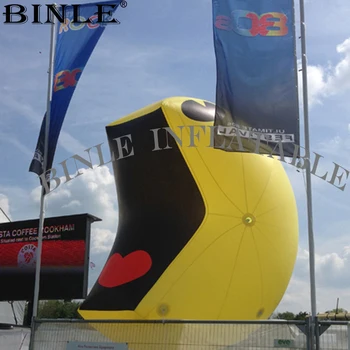 Srčkan velikan napihljivi pacman model /rumena barva pacman balon za zunanjo dekoracijo