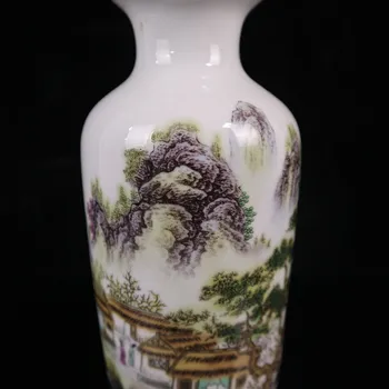 Kitajska Jingdezhen Porcelana Famille Rose Krajinski Vzorec Vaza