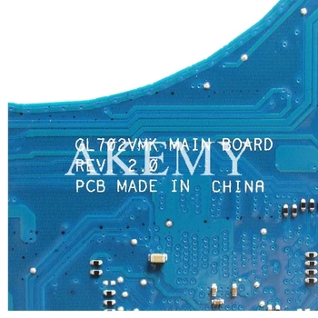 Akemy GL702VM Za ASUS ROG GL702VM GL702V Laotop Mainboard GL702VM Motherboard W/ I7-7700HQ GTX1060M/3GB DDR4