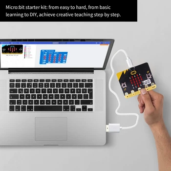 Mikro:Bit Starter Učni Komplet Za Otroke Bbc Micro-Bit Odbor Grafični Programabilni Steblo Igrače Electronic Komplet Za 8+ Otroci S 23