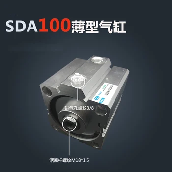 SDA100*40 Brezplačna dostava 100 mm Premerom 40 mm Hoda Kompakten Jeklenke SDA100X40 Dual Action Zraka Pnevmatski Cilinder