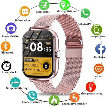 2021 Nove Pametne Gledajo Ženske, Moške Bluetooth Klic Fitnes Tracker Laidies Smartwatch Srčni Utrip Spanja Monitor Ženska Človek Ure+Box
