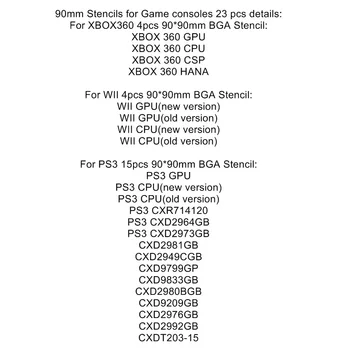 Gospodarske IR LY M770 Ir BGA Predela Postaja Reballing Kit XBOX/PS3 Nosilec 23pcs 90 MM igralne Konzole Matrice