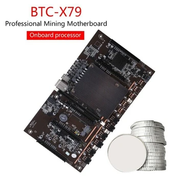 BTC Rudarstvo Motherboard X79 H61 z E5 2620 V2 CPU RECC 4 GB DDR3 Pomnilnika, 120 G SSD 5X PCI-E 8X Podporo 3060 3070 3080 GPU