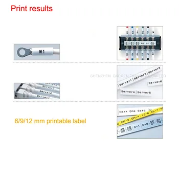 Kabel label ID za Tiskalnik elektronsko, čitljivo pralni PVC Cev Tiskalnik S650 Za toploto shrinkable cev Oznaka Kasete tiskanje