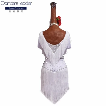 Prodaja Latinsko Obleke Za Ženske Latinski Ples Krilo Tango Salsa Gogo Ples Kostum Stranka Plesalka, Pevka Bonitete Tassel Rdeča Obleka