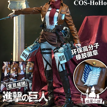 COS-HoHo Anime Napad na Titan Er Levi Mikasa Armin Hanji Igra bo Ustrezala Krasen Enotno Cosplay Kostum Halloween Obleko, NOVO