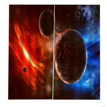Foto Meri Zunanji Prostor Dekor Komet Pristopov Planet Znanstvenih Dejstev Realnosti v Solarni Sistem Svetovni Sceni, Rdeča, Modra