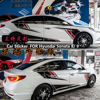 Car wrap grafični trak dirke ozadju kit modelov za zavijanje vozila dirkalni avto rally avanturo ZA Hyundai Sonata, 8. in 9.