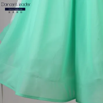 Dvorana Plesne Obleke fokstrot obleko ameriških gladko obleko Žensk v Odraslo Valček Dvorana Obleko zelene