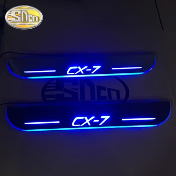 LED se svetlobnimi izvažajo pedal za Mazda CX-7 CX7-2018 Akril Led Vrata Polico Dobrodošli Pedal Trim Kritje Izvažajo Plošče prag