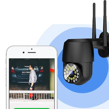 Mini PTZ Wifi Kamera H. 265 Auto Tracking Brezžična IP Kamera 4x Digitalni Zoom AI Človeško Zaznavanje Dvojno Vir Svetlobe ICSEE