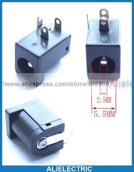 500pcs 5,5 mm x 2.5 mm Vtičnica DC Vtič PCB Vtičnico za Polnilnik Priključki