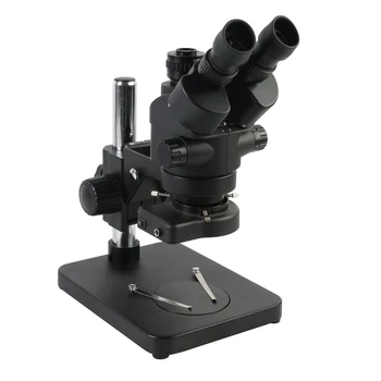 3,5 X 7X 45X 90X Simul-osrednja Zoom Trinocular Stereo Mikroskop C Nastavek 144 LED Za Telefon PCB Spajkanje Elektronskih Popravila