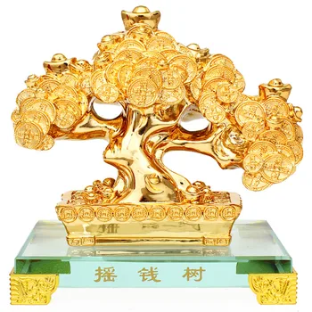 Kitajski feng shui drevo kip družino okraski okraski in urad dnevno sobo set home okrasni dodatki
