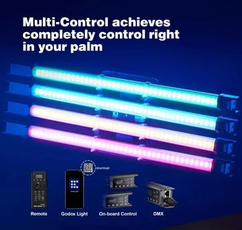 Godox TL60 Led Cev Svetlobe Fotografija Studio Video Razsvetljavo RGB Barvni Ročni Luč Stick Pavotube podporo Remote APP Nadzor