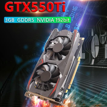 GTX550Ti 3GB 192bit GDDR5 NVIDIA Računalnik Grafično Kartico PCI-Express 2.0 HDMI je Združljiv Igralnih Video Kartic z Dvojno Hladilni Ventilator