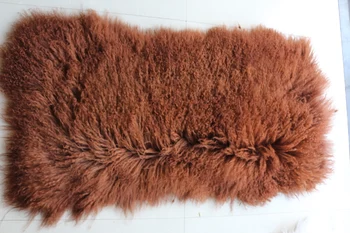 Visoka Kakovost dolge kodraste lase Naravno mongolsko ovčje krzno Ploščo za lutke lasulje odeje