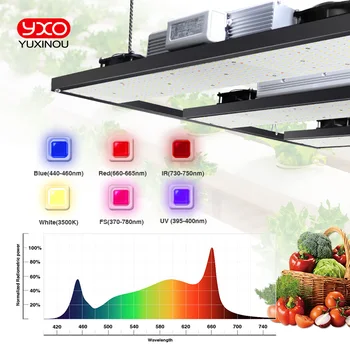 YXO 6500 650W LED Grow Light SAMSUNG LM301H Diode Zatemniti Celoten Spekter Hydroponic Phytolamp Toplogrednih Sobne Rastline