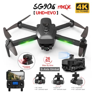 SG906 Pro 2 / SG906 MAX GPS Brnenje z Wifi 4K HD Kamera, 3-Osni Gimbal Brushless Strokovno Quadcopter Ovira, Izogibanje Dron
