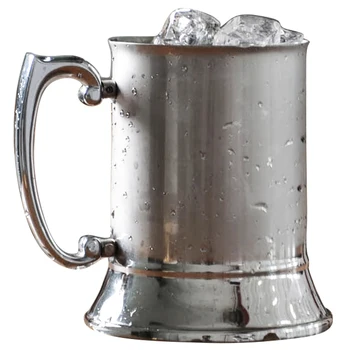 2Pcs 500 ml(17 OZ) Plamena Cocktail Skodelico iz Nerjavečega Jekla Zgosti Ročaj Anti-oparinami Večfunkcijsko Pivo Skodelico Ledu Ročno 2019NEW
