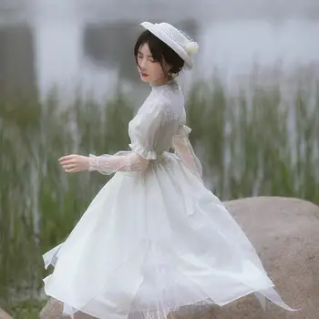 Palača princesa Japonski sweet lolita obleko reto visoko pasu viktorijanski obleko kawaii dekle gothic lolita mehko dekle cos cos loli