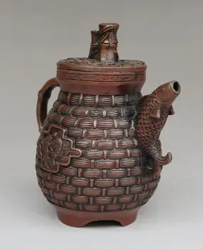Starinsko zbirka starine, stare medenina grelnik vode imitacija bakra obrti darilo pot 14*14*7 cm