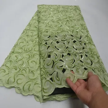Organza čipke tkanine Novo modno oblikovanje ženske materiala za svate vezeni francoski neto tkanine z bleščicami ML8776