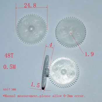 Debelo 1889pcs 48 zob OD 25 mm, hole 2 mm, 0,5 M plastične igrače orodja / en-orodja / DIY Igrače Oprema GP482A