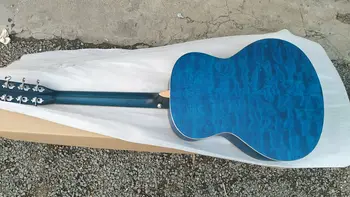 Brezplačna dostava po meri, strokovno armrest akustična kitara modre OOO15 kitara non-cut telo ročno kitare