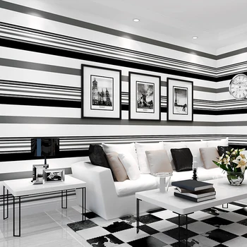 Beibehang de papel parede Črne proge ozadje sodobno minimalistično TV ozadje 3D stereoskopski stene papirja dnevna soba spalnica