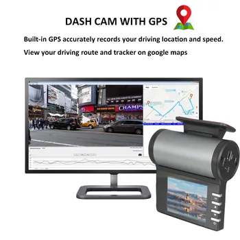 AXZONE Dash Cam, GPS, WIFI 1080FHD Night Vision Dash Cam Wifi Avto Kamera Samodejno Diktafon G-senzor magnet Imetnik 24H Parkiranje Zaslon