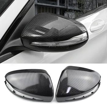 Svetlo črno strani ogledalo zajema rearview mirror kape s ščipalkami za Mercedes-Benz C E S CLC G razred W205 W213 X253-2019 LHD