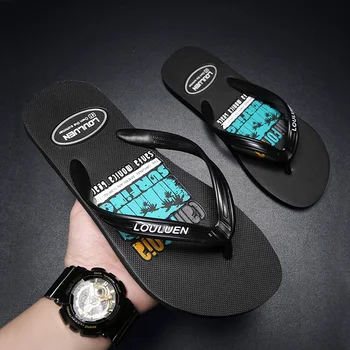 Poletni moški sandali flip flops visoka kakovost modnih barv čisti non-slip lahke, odporne na obrabo priložnostne čevlji