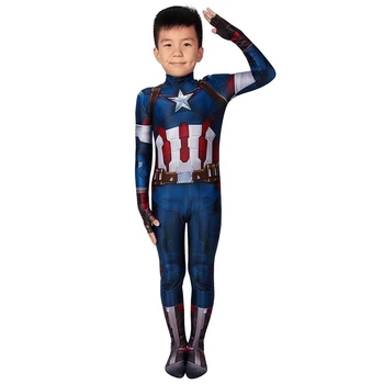 Otroci Junakov Starost Ultron Kapetan Steven Rogers Jumpsuit Cosplay Kostum Za Otroke Halloween Maškarada Kul Bodysuit