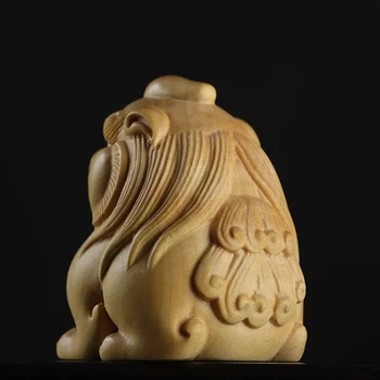 Šimšir 4.5 cm Pixiu Kiparstvo Kitajski Zver Bog Živali Kip Samorog Feng Shui Srečen Dom Dekor