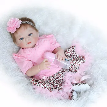 Za celotno telo, silikonski prerojeni lutke za dekleta igrače darilo 57 cm realne newborn baby Anatomsko Pravilno bebe lutka prerojeni bonecas