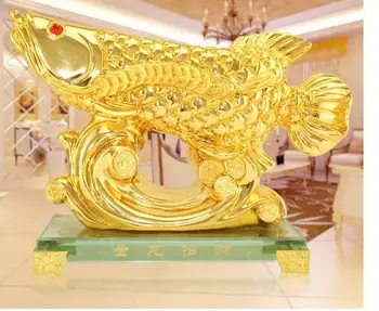 DOMA ODLIKOVANJE Zlati nebesno serije Smolo obrti ribe okraski doma, okras, darila, okraski za opremo doma