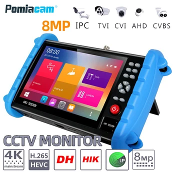 IPC-XATC 7 Palčni 5 V 1 HD H. 265 4K IP CCTV Tester Monitor 8MP 5MP 1080P AHD CVI TVI CVBS Analogni Fotoaparat Tester RJ45 WIFI ONVIF