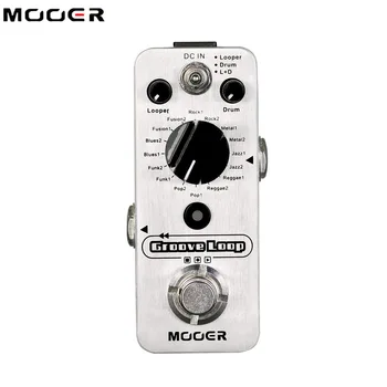 Mooer Groove Zanke Effector Stavek-Stroj z Bobnom Pedala Kitara Deli Zanke Postaja Glasba Pedal za nožno stikalo 20 Min Snemanje
