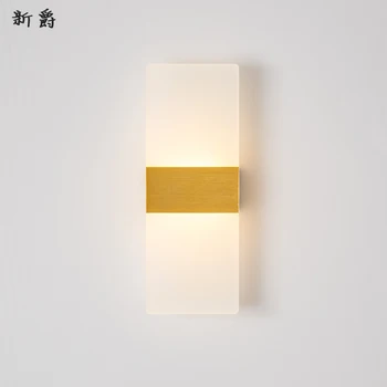 Sodobna notranja kristalno lampshade Zlati Stenske svetilke Ameriški minimalističen Rov spalnica, hodnik, dnevna soba stenski Luči dekoracijo