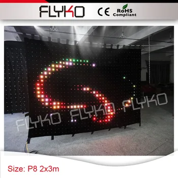 Kino dekor high power 2x3m P8 3in1 brezplačna dostava led video vizijo zavese
