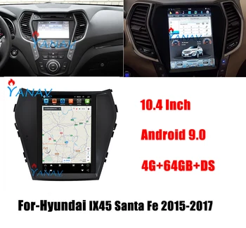 Avto Radio Android Navpično Zaslon Multimedijski Predvajalnik, GPS Navigacija Za-Hyundai IX45 Santa Fe 2016 2017 Vedio Stereo Carplay