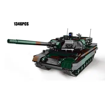 1:30 obsega WW2 vojaški Leopard 2A6 Glavni Bojni Tank MODEL batisbricks moc gradnik svetovni vojni nemška vojska opeke igrača